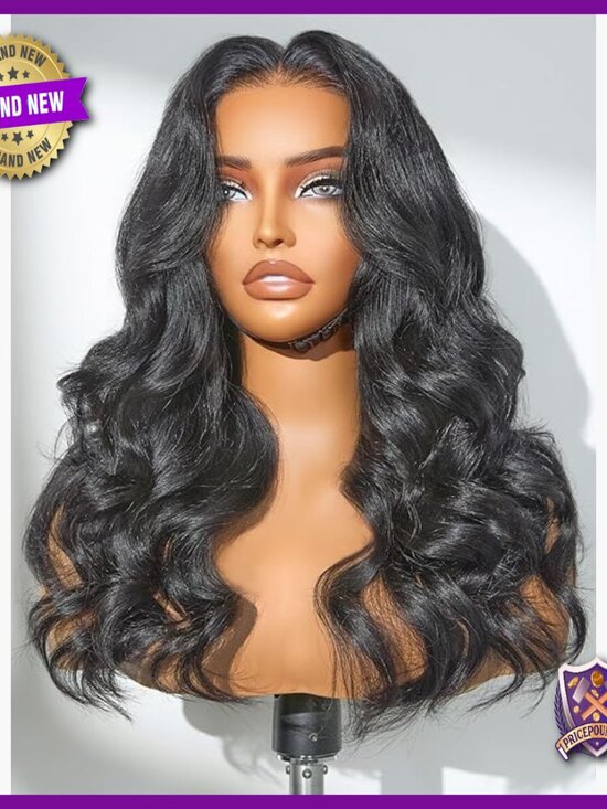 Human Hair Glueless Lace Front Wig Body Wave Pre Plucked main image 6